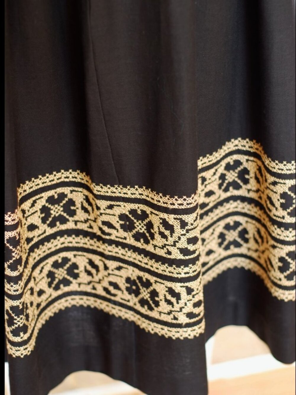 Saint Laurent Rive Gauche Cotton Skirt With Metallic Embroidery - France - Picture 4 of 8